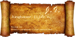 Jungbauer Ilián névjegykártya